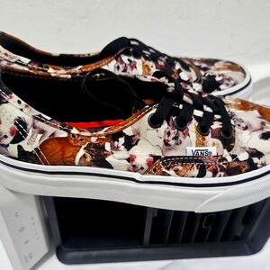 VANS ASPCA Cat Print Men's Multicolor Canvas Lace-Up Casual Sneakers Round Toe